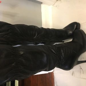 Knee high leather boots